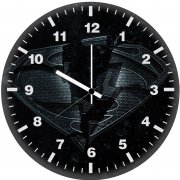 superman negative space 5x wall clock