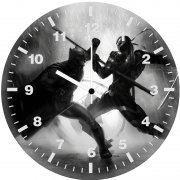 batman and deathstrokec4 wall clock