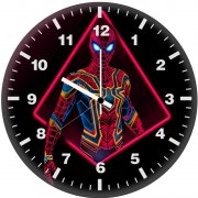 spider man neon artwork 59 wall clock