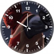 red hood arts kw wall clock