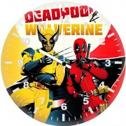 deadpool and wolverine chill bros 6w wall clock