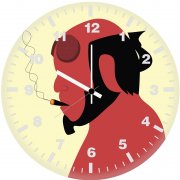 hellboy minimal wy wall clock