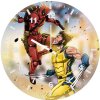 deadpool and wolverine long fight 5l wall clock