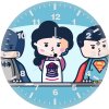 superheroes working in customer service gl wall clock