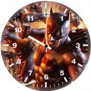 batman and nightwing bf wall clock