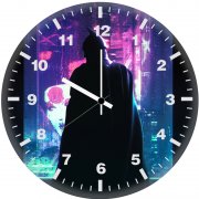 batman cyber night city fj wall clock