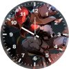 red hood and robin cleaning the crime in city by wall clock