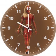 lady deadpool red and reckless lj wall clock
