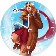 supergirl with krypto defending tomorrow qw wall clock