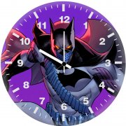 batman with two guns fh wall clock