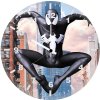 spiderman black suti in city db wall clock