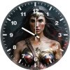 wonder woman oil painting 1b wall clock
