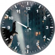 batman above gotham city re wall clock