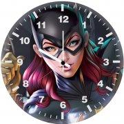 batgirl digital artwork zf wall clock