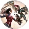 wonder woman vs silver swan wonder woman bloodlines bw wall cloc