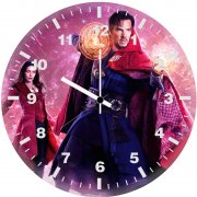 doctor strange and scarlet witch flames and power nj wall clock