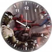 epic marvel heroes battle scene de wall clock