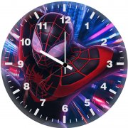 artwork spider man miles lu wall clock