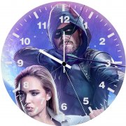 arrow and sara lance jv wall clock