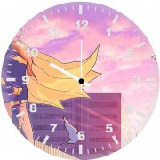 batgirl watching city cl wall clock