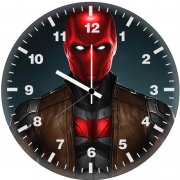 red hood suit we wall clock
