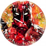deadpool art 0r wall clock