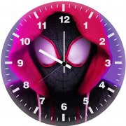 spiderman into the spider verse digital artwork 8k wall clock