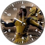 wolverine faces deadpool slicing through chaos m4 wall clock