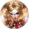 captain marvel illustration mo wall clock