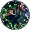 thor holding mjolnir in lightning storm cv wall clock