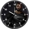 black superman suit beard bs wall clock
