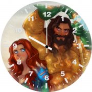 aquaman and mera artwork hd wall clock