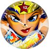 wonder woman digital art 9b wall clock