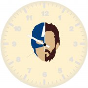 captain america steve rogers minimalism 0l wall clock
