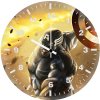 captain america shieldart2q wall clock
