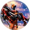 deadpool and wolverine on the run qh wall clock