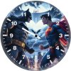 batman and superman soar together f5 wall clock