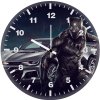 black panther chevrolet camaro my wall clock