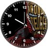 iron man typographic illustration 2i wall clock