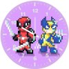 8 bit deadpool and wolverine yt wall clock