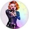 black widow gun qu wall clock