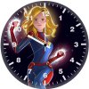 captain marvel art no wall clock