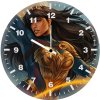 yara flor wonder woman so wall clock