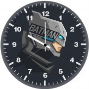 batman mask minimalism d8 wall clock