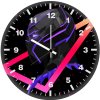 low poly art black panther 31 wall clock