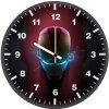 glowing gaze iron man minimal 46 wall clock