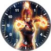 captain marvel flying high in space ty wall clock