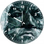 batman closeup portrait 5q wall clock