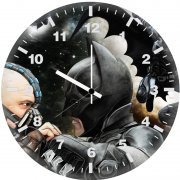 batman and bane art 6o wall clock