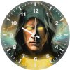 black adam glowing eyes 7s wall clock
